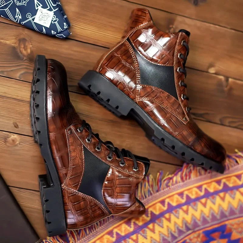 Rendell™ | Bottes en Cuir de Crocodile