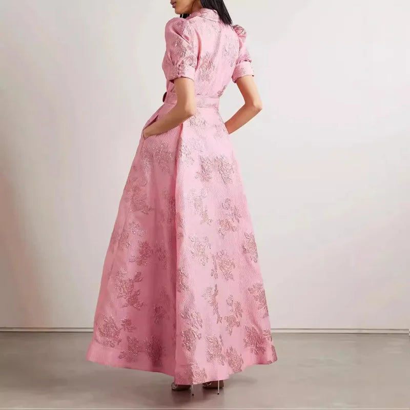 Embroidered Waist Dress Roselle