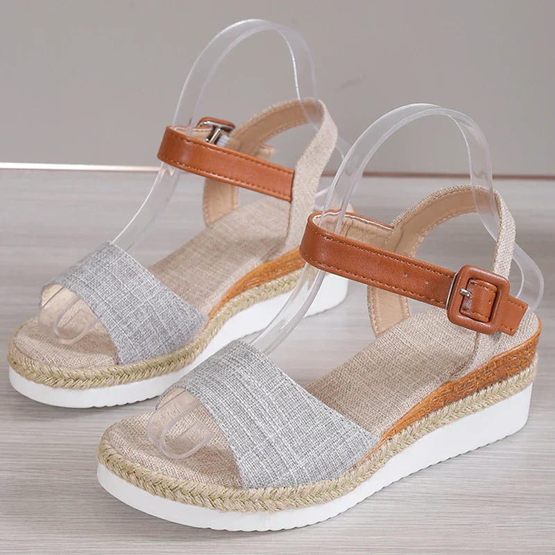CHARLENE™ – Sandales à Talon Wedge de Style Décontracté