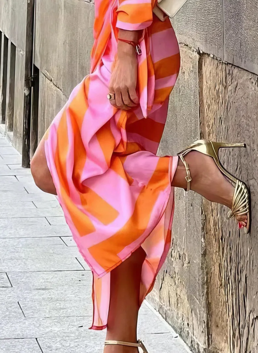 Elvina - Printed Wrap Dress