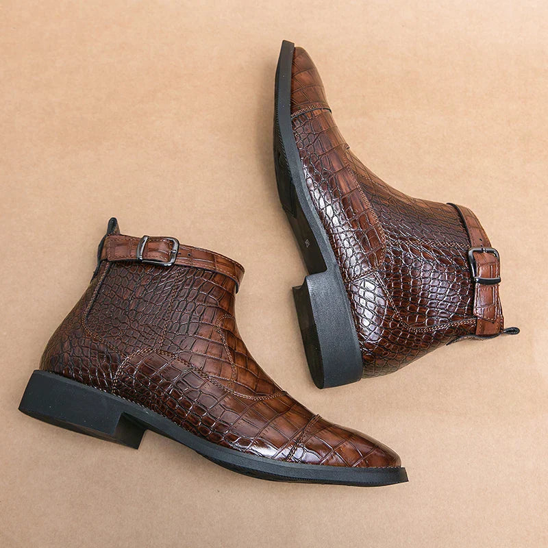 Dylan | Bottines à Boucle en Cuir Synthétique