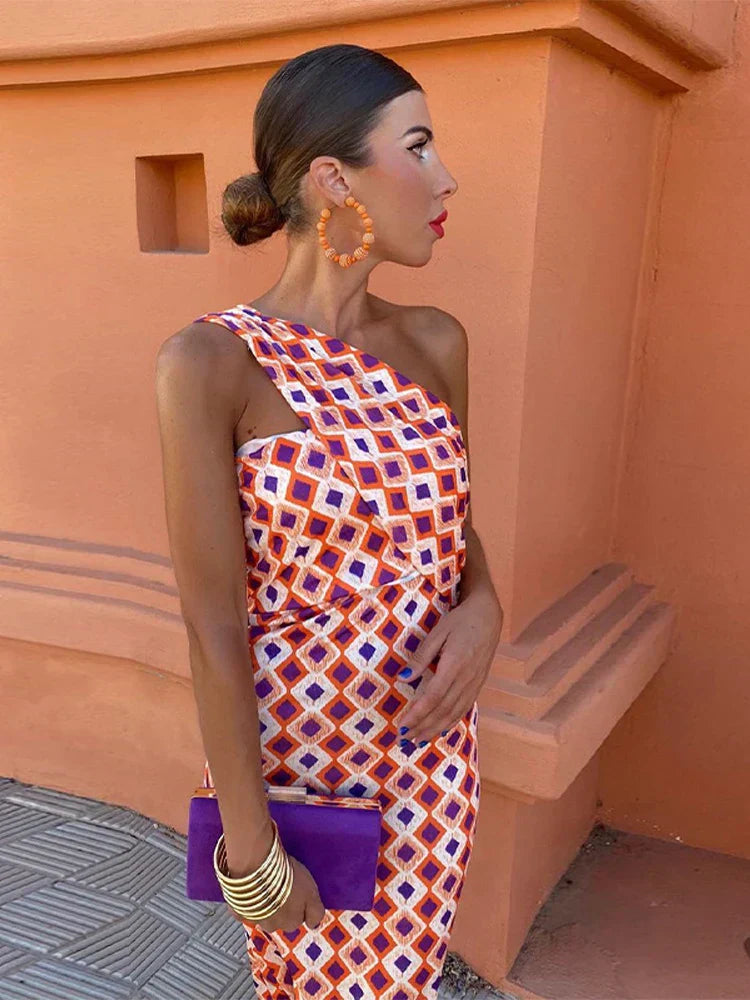 Irmgardi | Elegant One-Shoulder Dress