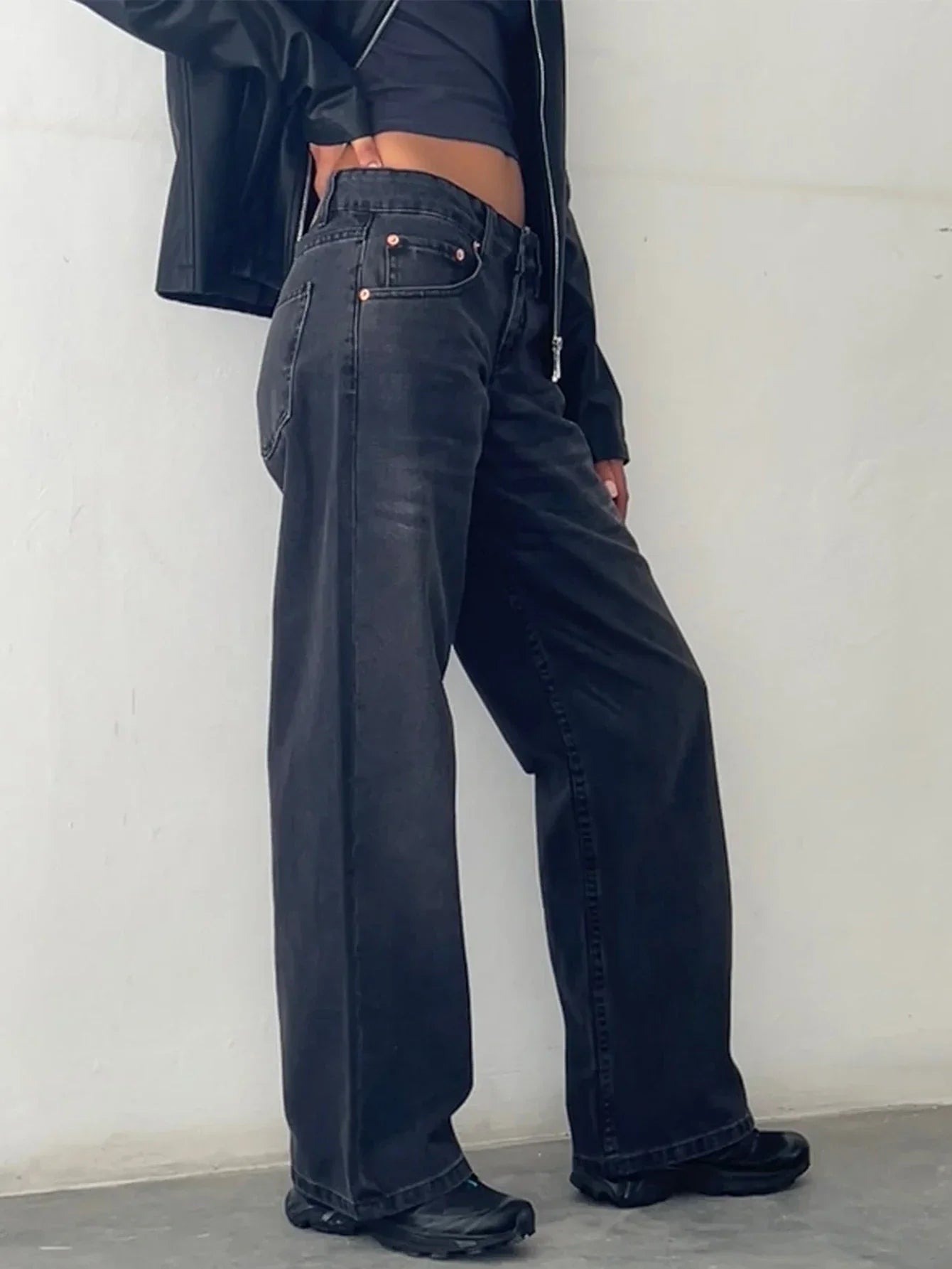 SYLVAINE™ – Jean Baggy Vintage Décontracté