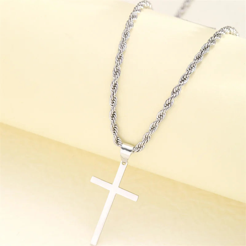 Collier Croix en Or Unisexe