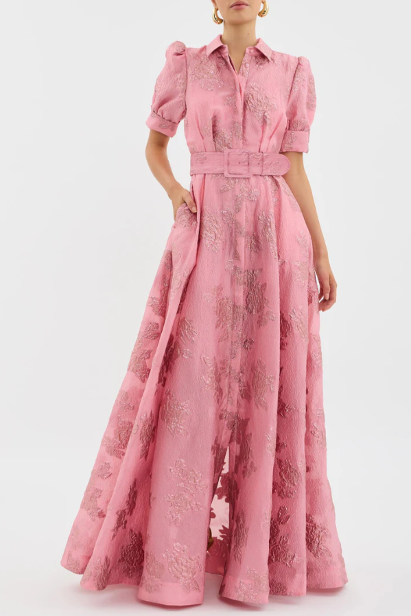Embroidered Waist Dress Roselle