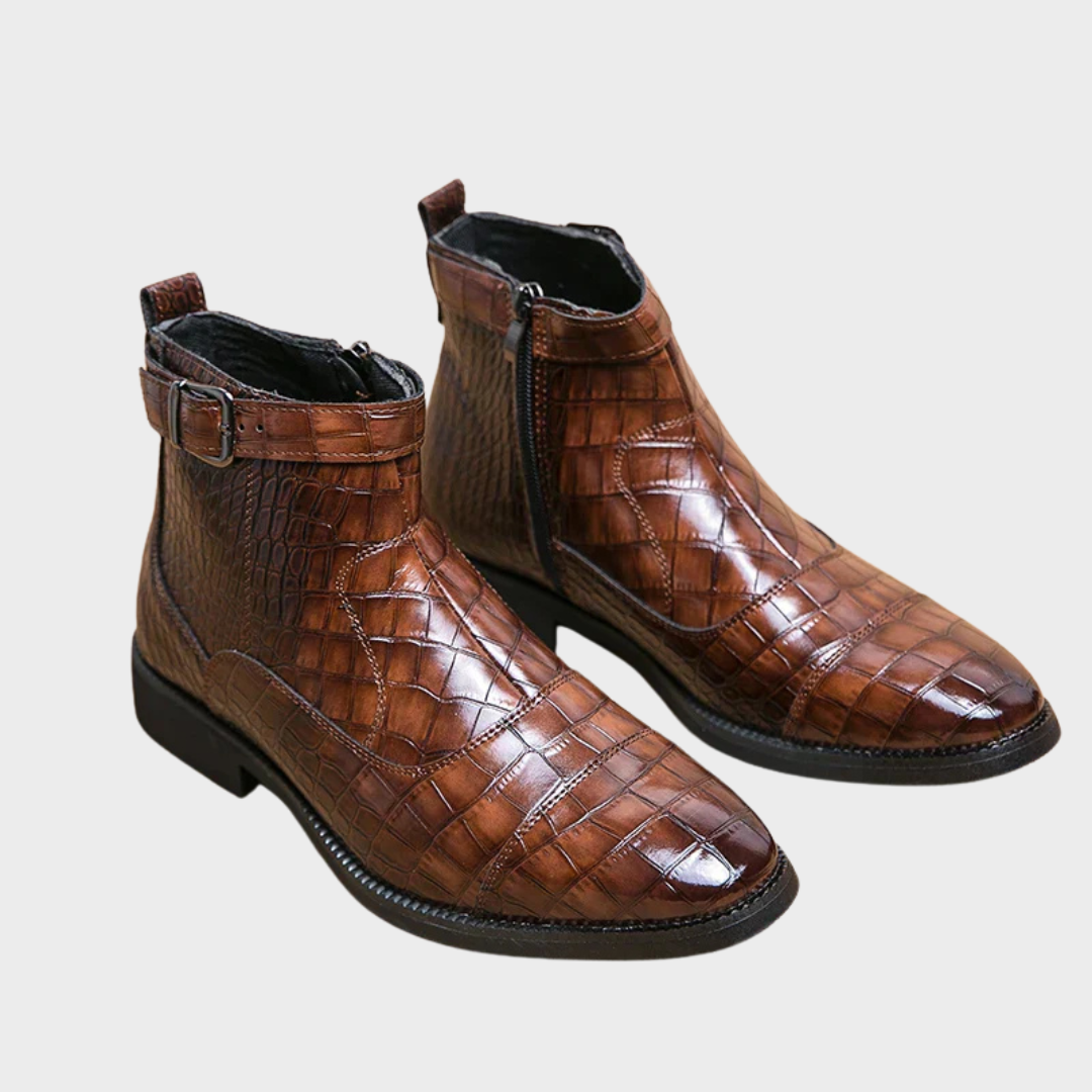 Dylan | Bottines à Boucle en Cuir Synthétique