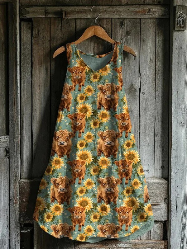 Robe Tank Imprimé Vache des Highlands