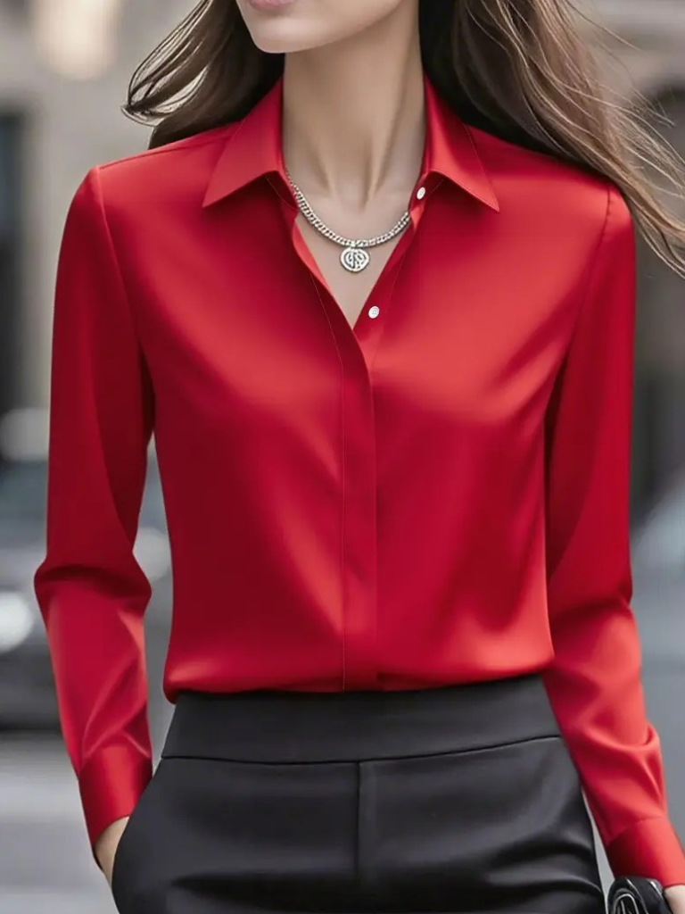 BLOUSE EN SATIN MARIELLE