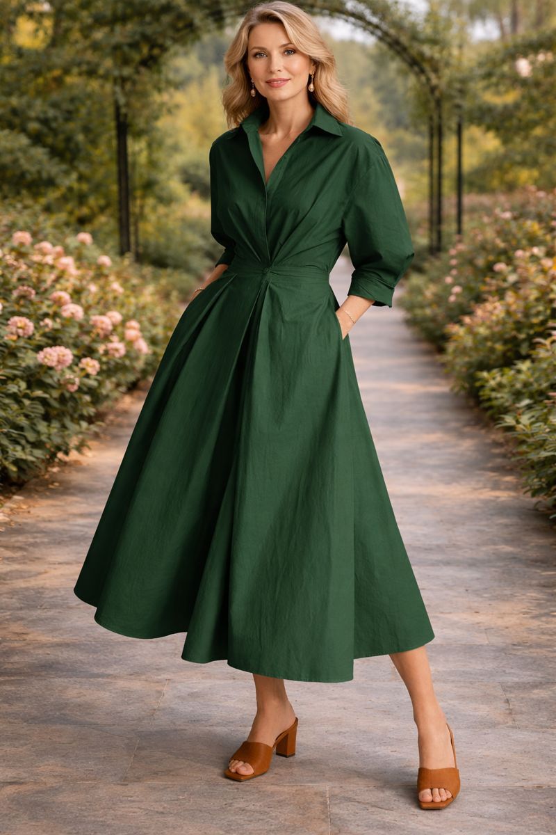 Monroe™ | Maxi Fluid Dress with Front Cross