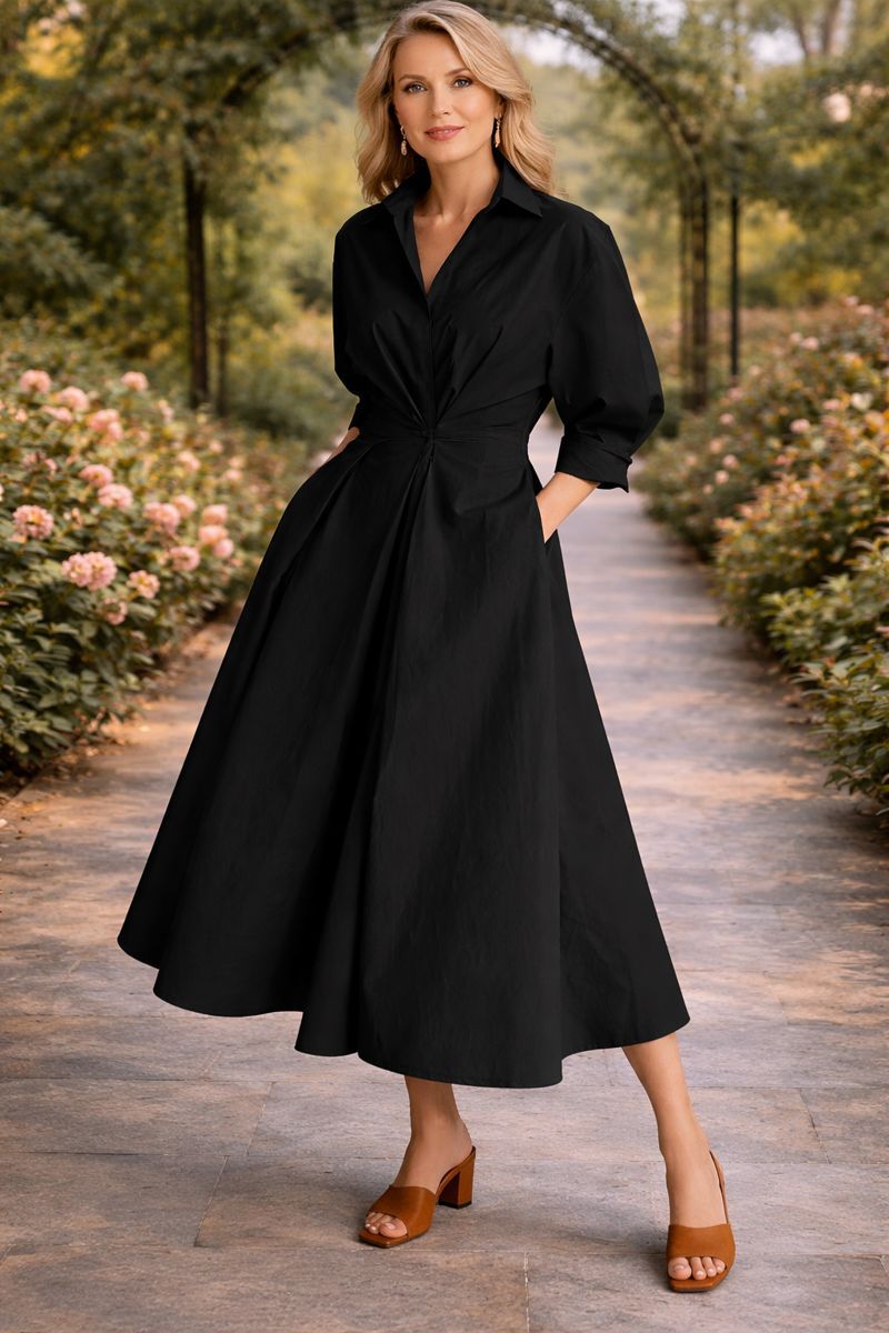 Monroe™ | Maxi Fluid Dress with Front Cross