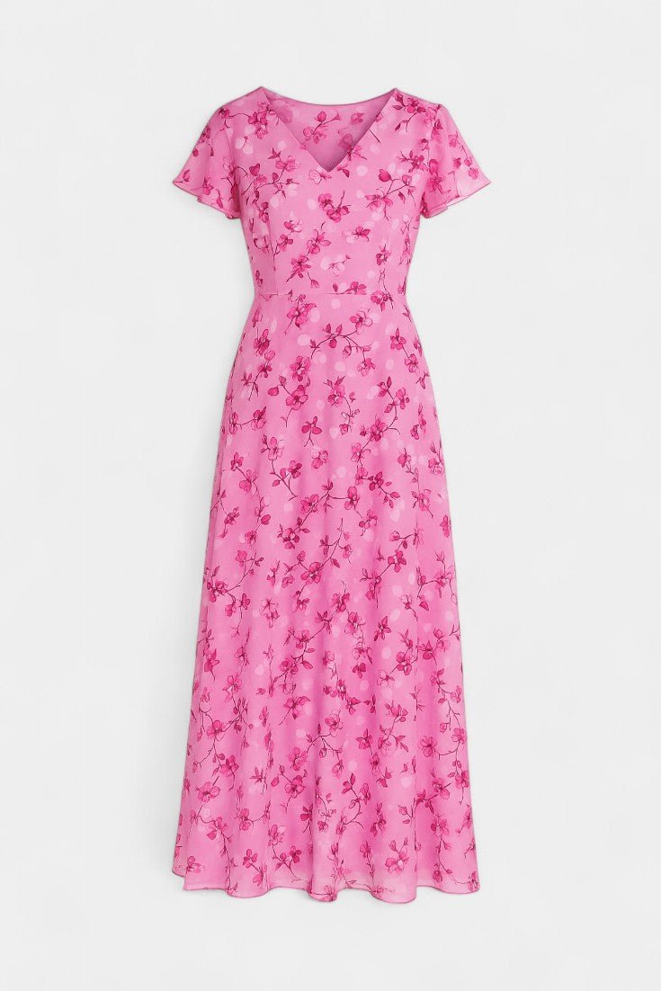 Amara | Robe Maxi à Manches Volantes Florales