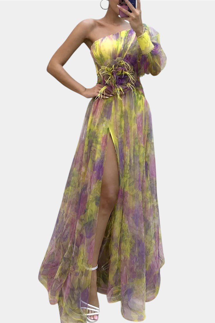 Amelie | Robe Maxi Asymétrique à Une Épaule