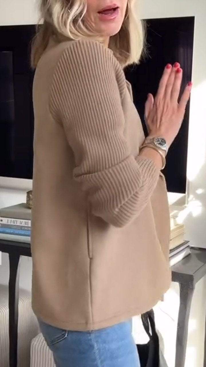 Amora | Blazer Élégant avec Manches Tricotées