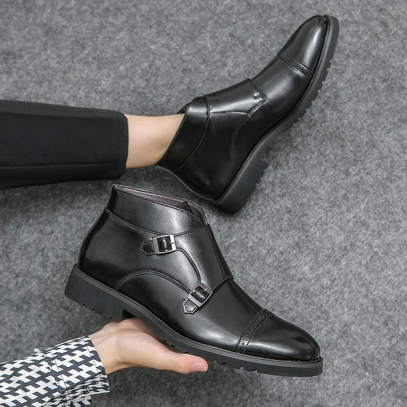 Parker | Bottes en Cuir Synthétique à Double Boucle