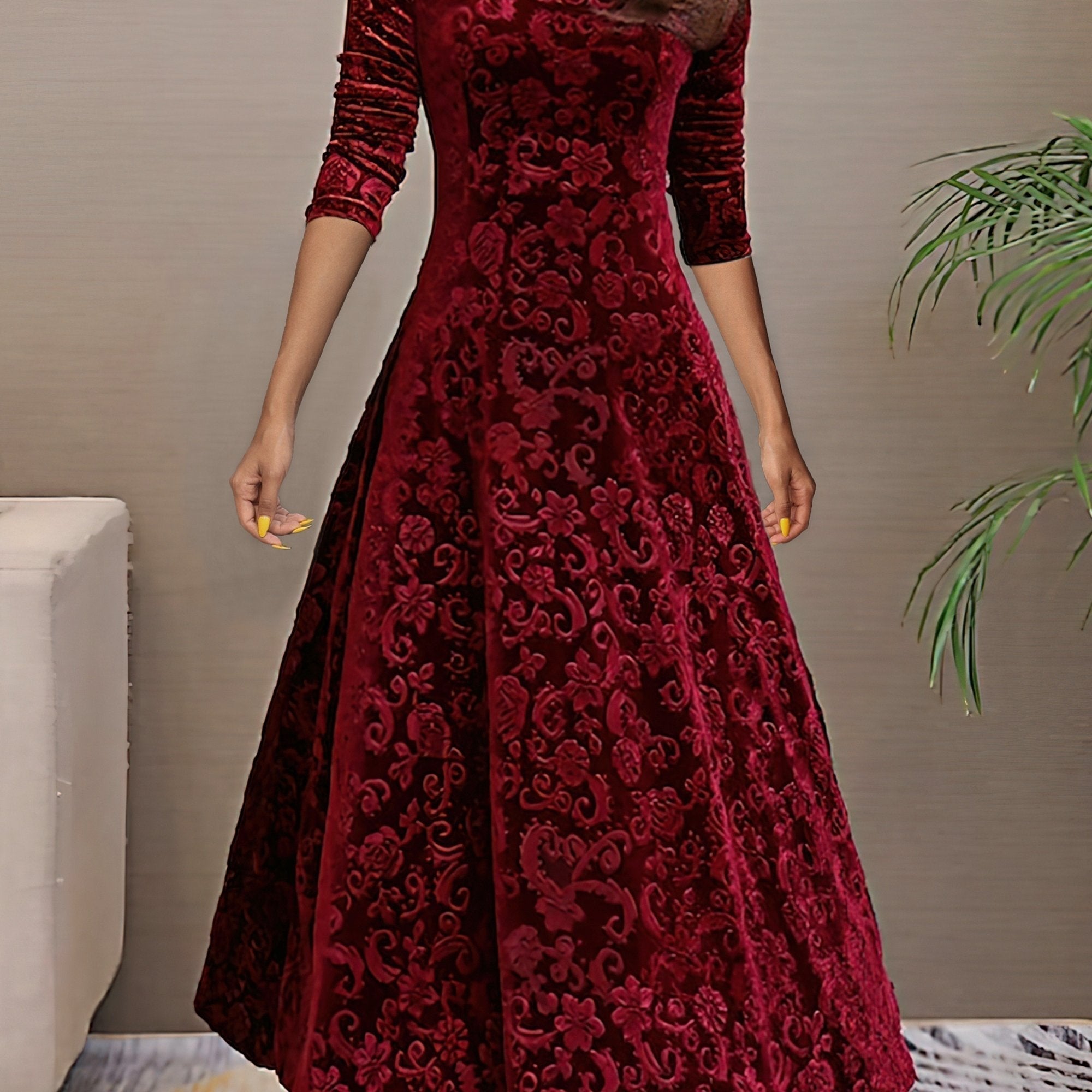 Denise | Robe Élégante en Velours