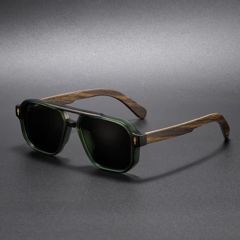 Vittorio — Lunettes de soleil en acétate et bois