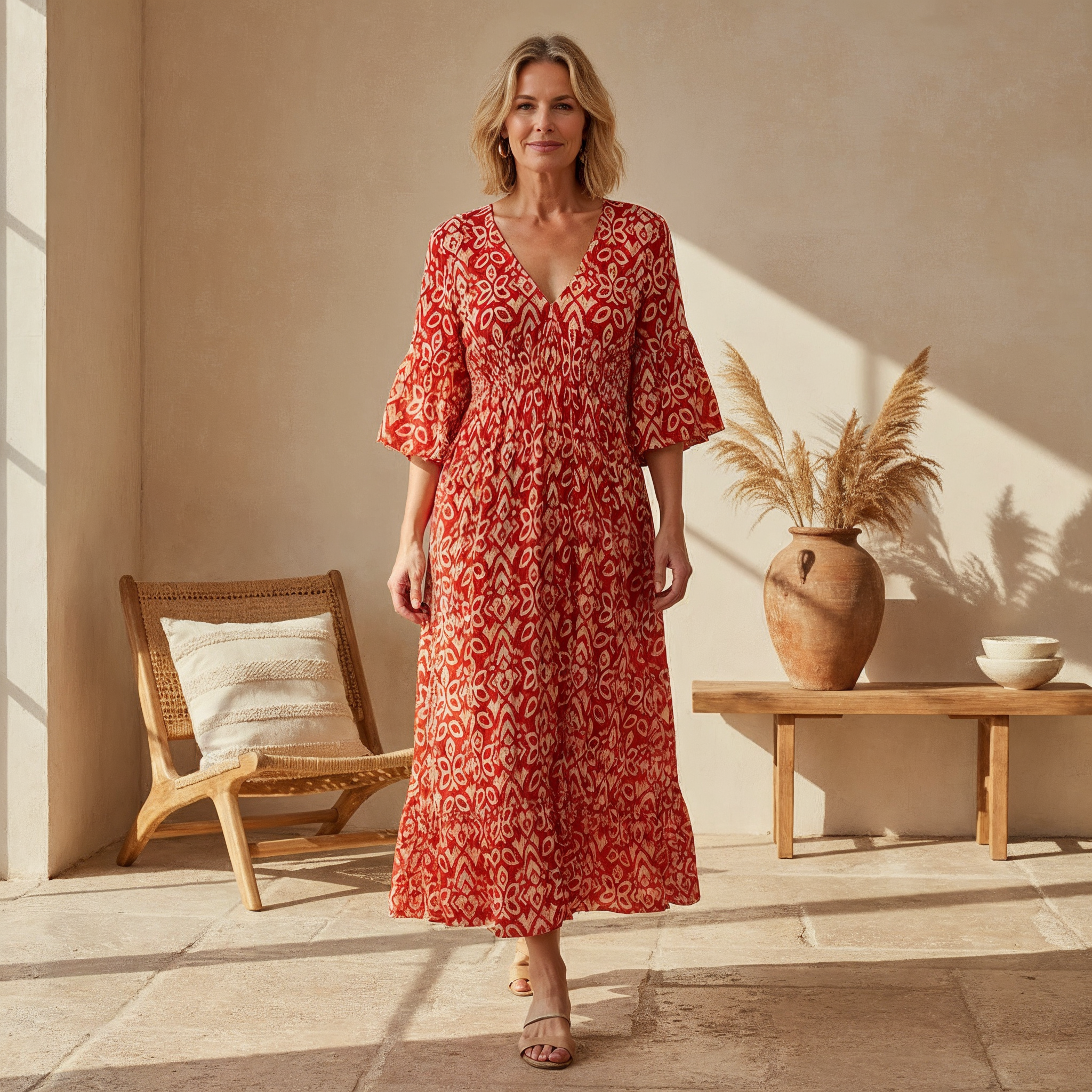 Livia – Printed Boho Dress
