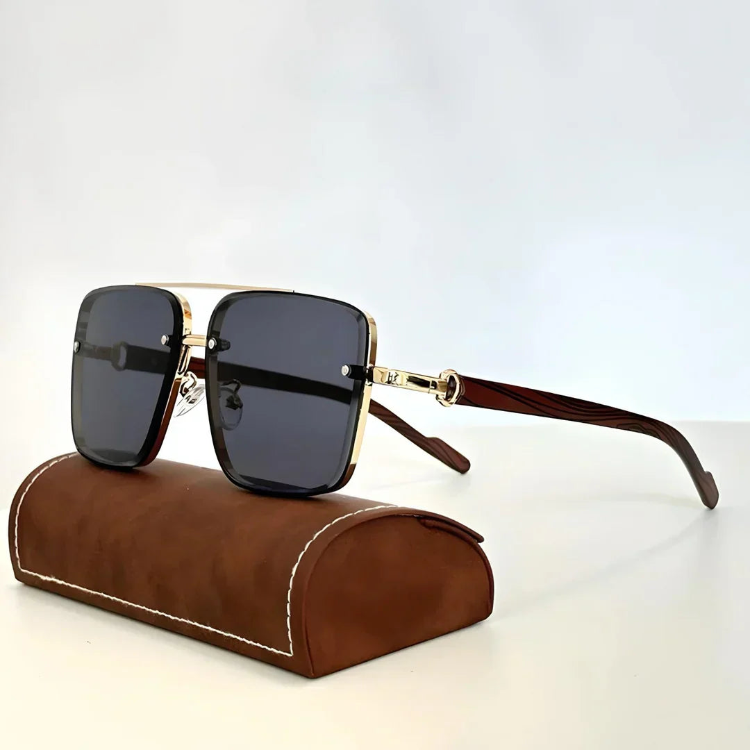 Marcello — Lunettes de soleil en métal et bois