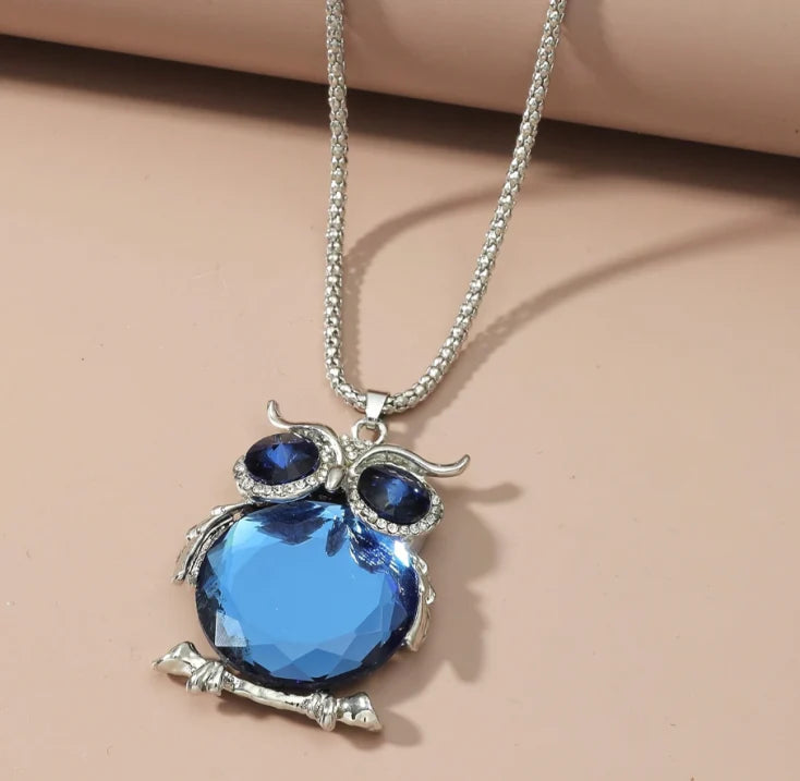 Collier Hibou en Pierre de Lune