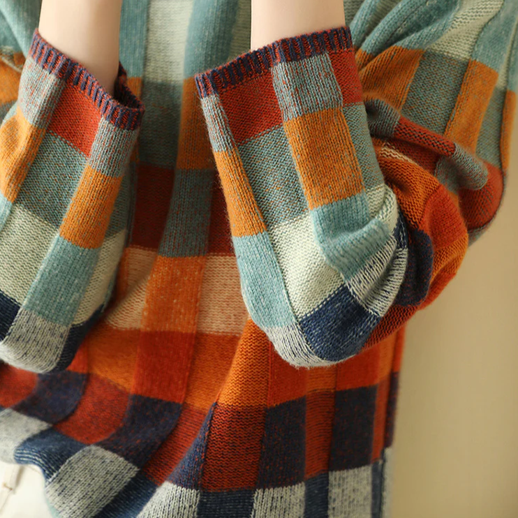 MIA™ - Pull à carreaux inspiré du rétro