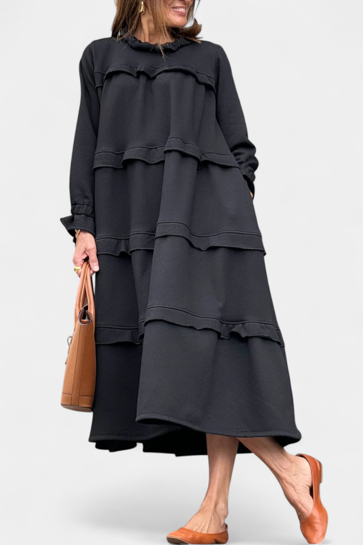 Robe Sweat Ruffle Casual-Chic Jada
