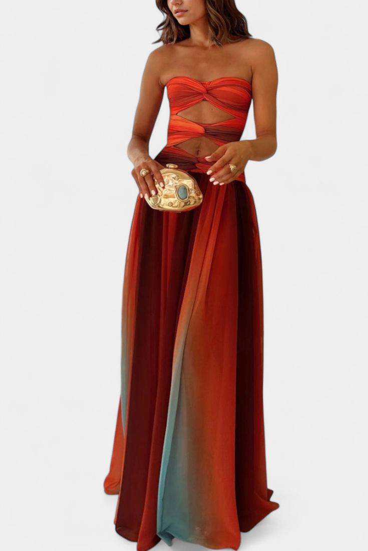 Maisie A-Line Strapless Maxi Dress