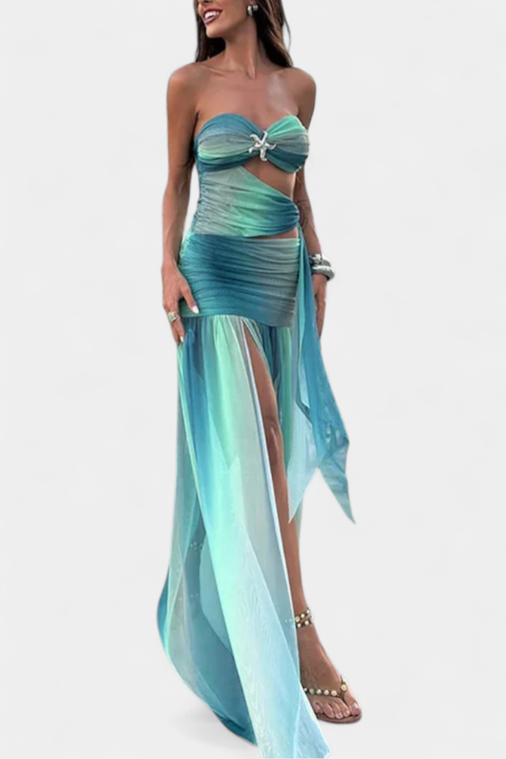 Robe Maxi A-Line Sans Bretelles Maisie