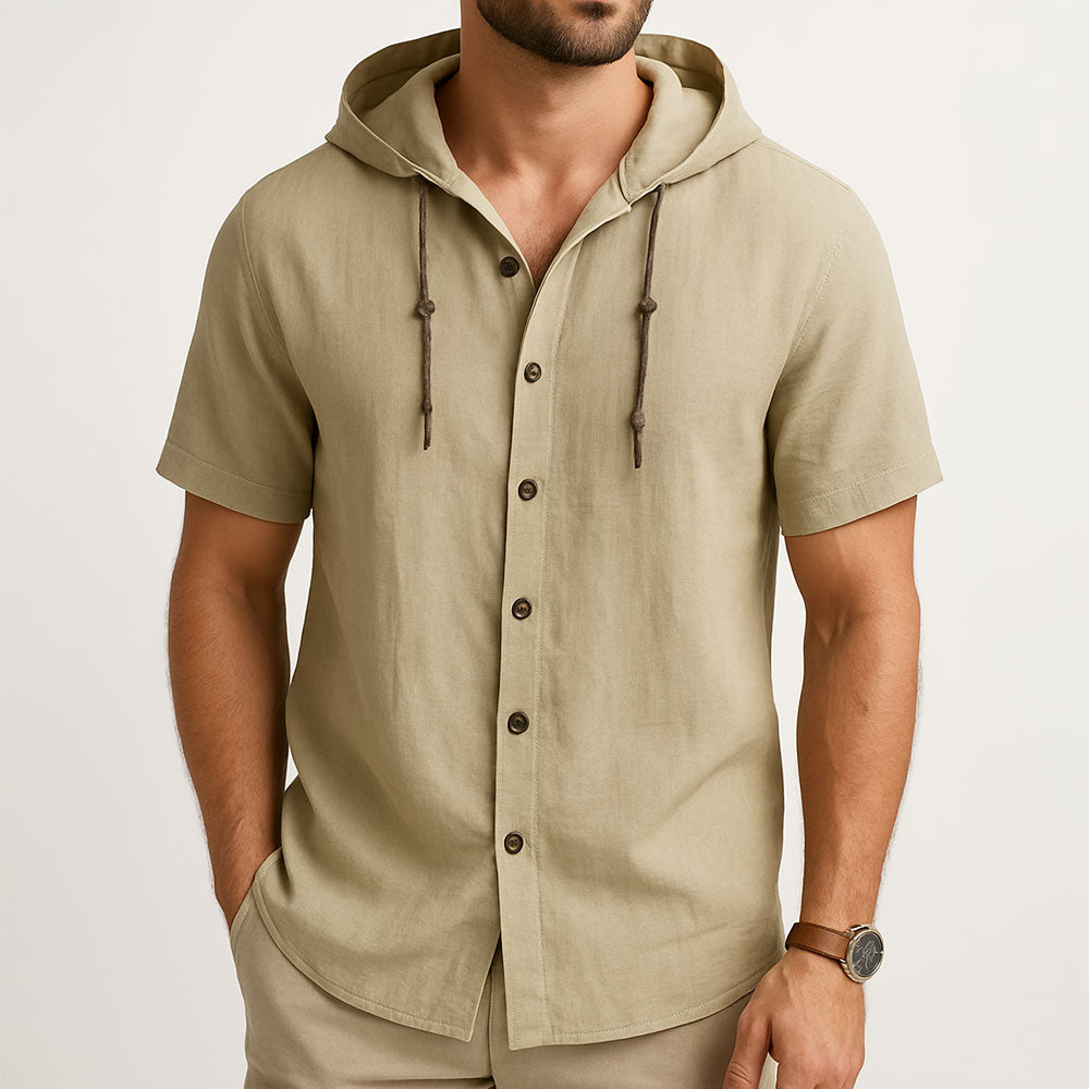 Chemise à Capuche en Lin Côte