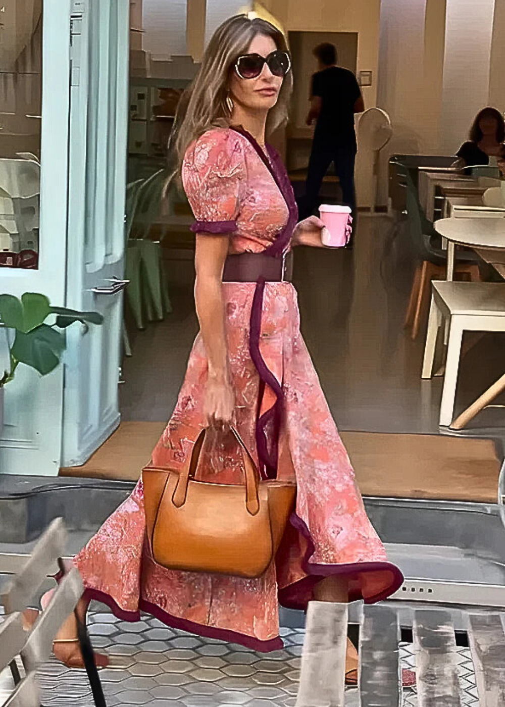 Charlotte - Robe Maxi Rose Élégante