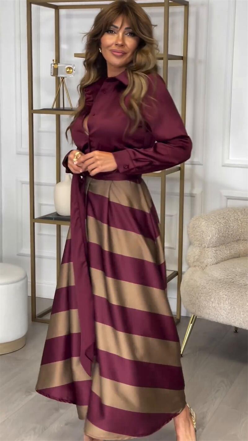 Yvonne | Striped Maxi Dress