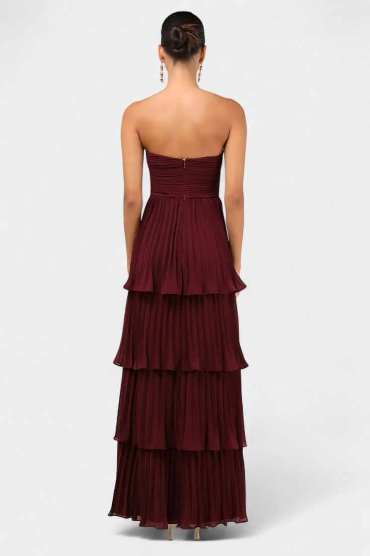 June Dress with Heart Neckline and Layered Silhouette