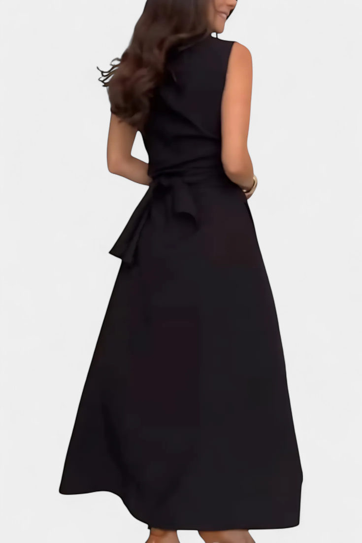 Robe Chemise Meryl avec Bouton et Nœud Ajustable