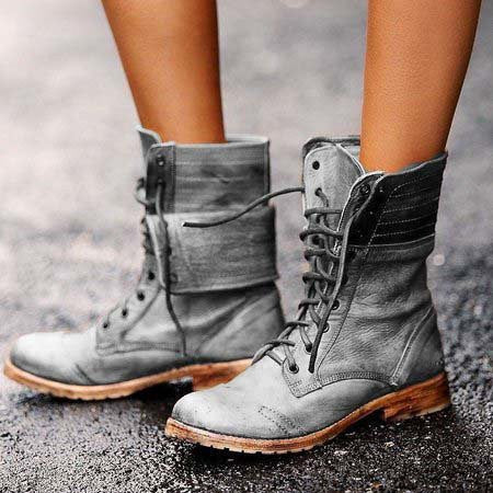 Rowena | Bottes vintage à lacets pour femmes