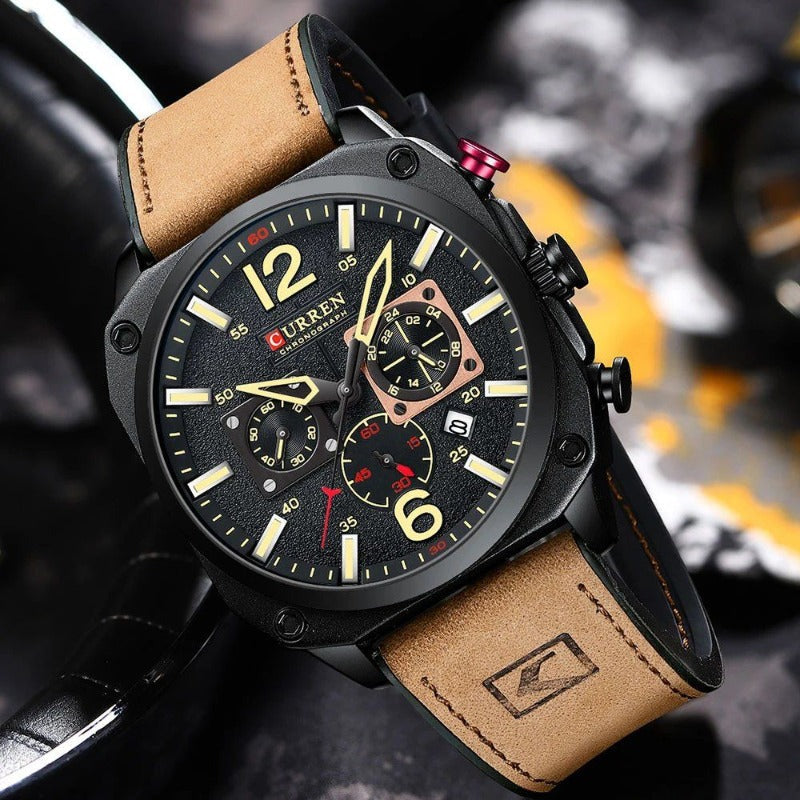 Montre Quartz en Cuir d'Affaires™ - Olsen & Olsen