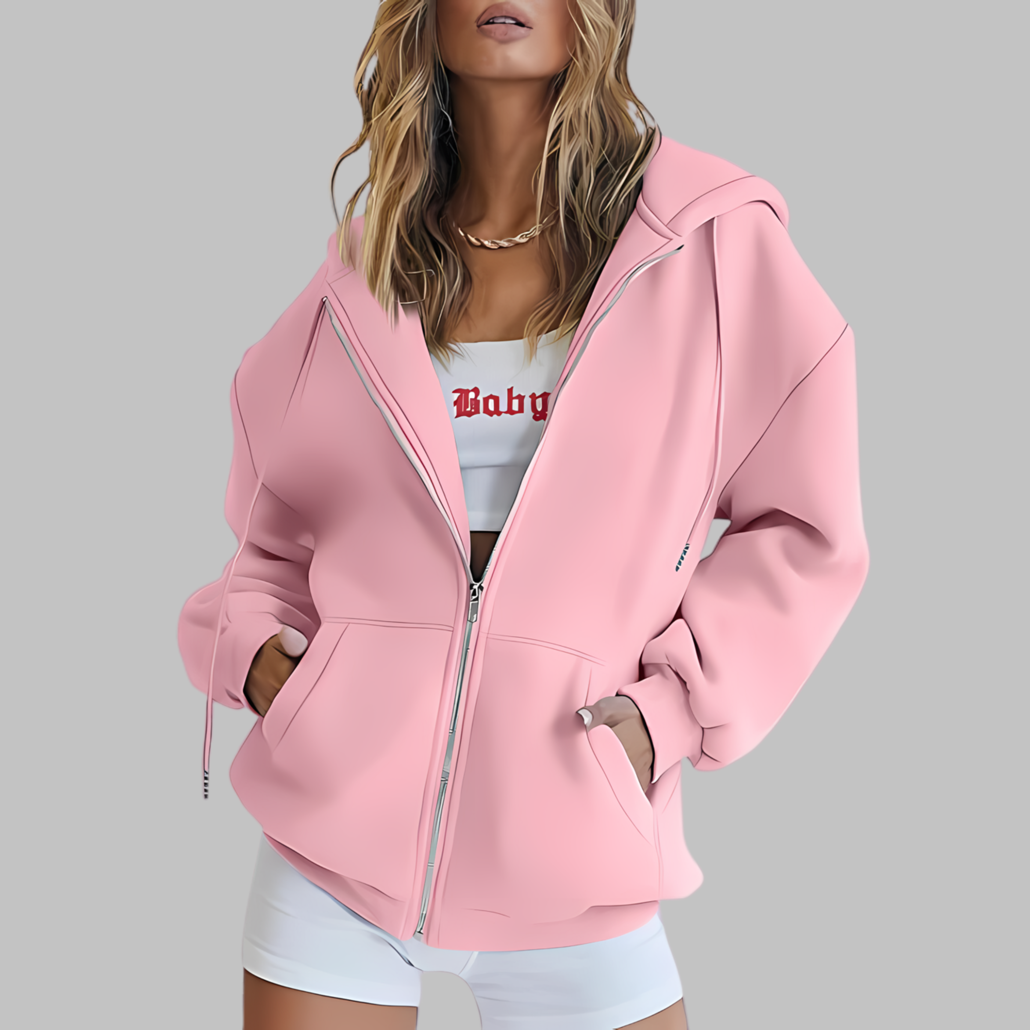 LILMA™ - Veste à Capuche Oversized Zippée Classique