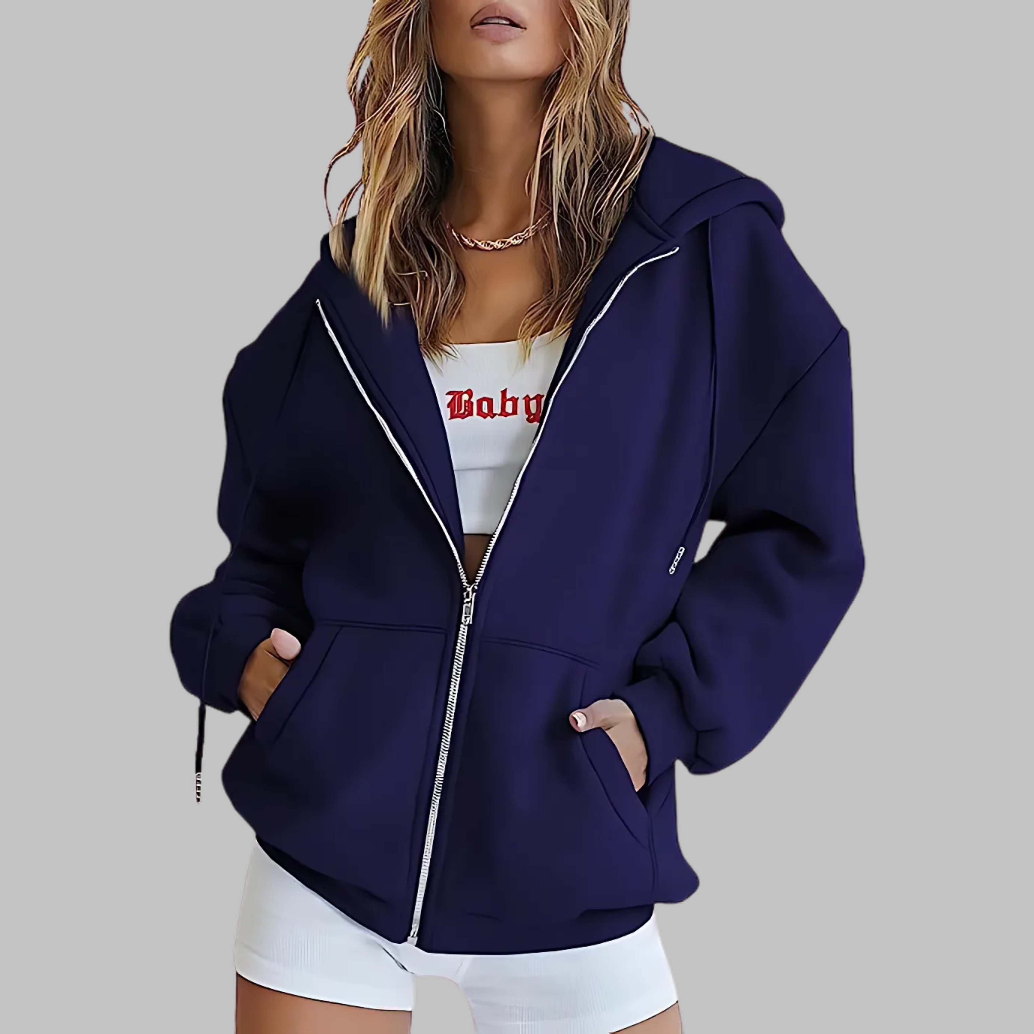 LILMA™ - Veste à Capuche Oversized Zippée Classique
