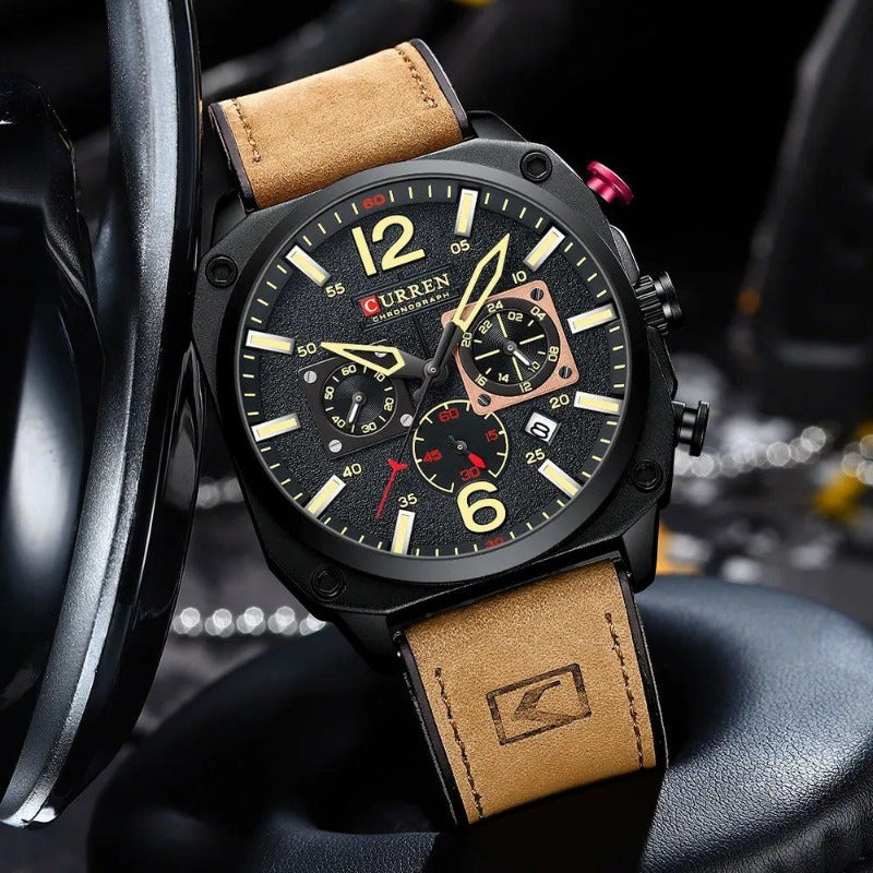 Montre Quartz en Cuir d'Affaires™ - Olsen & Olsen
