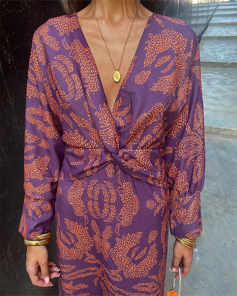 Leya | Robe Élégante Imprimée