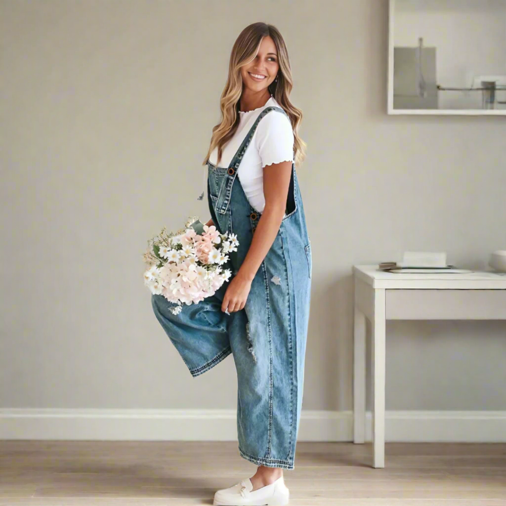CARMELITA™ – Salopette Ajustable Lavage Vintage