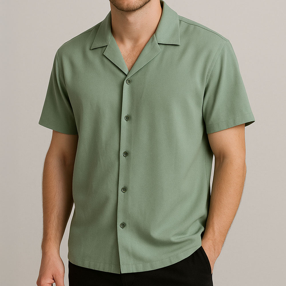 Chemise en Soie Glacée Drapée