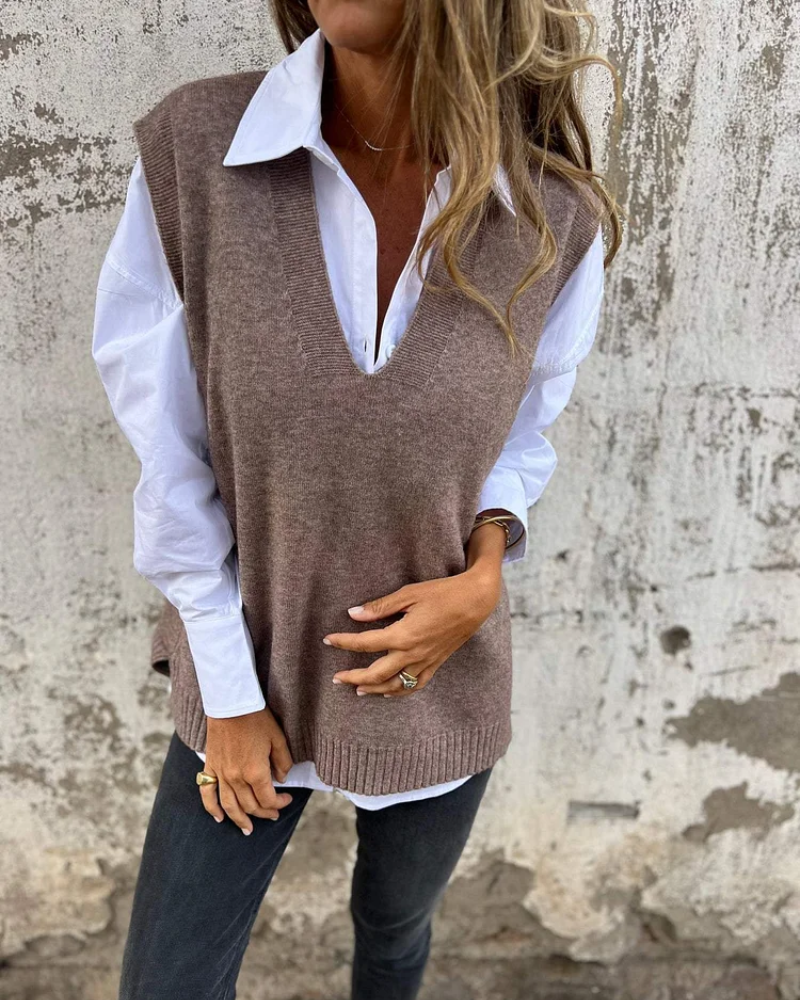 EVELYN™ - Gilet en Tricot Élégant