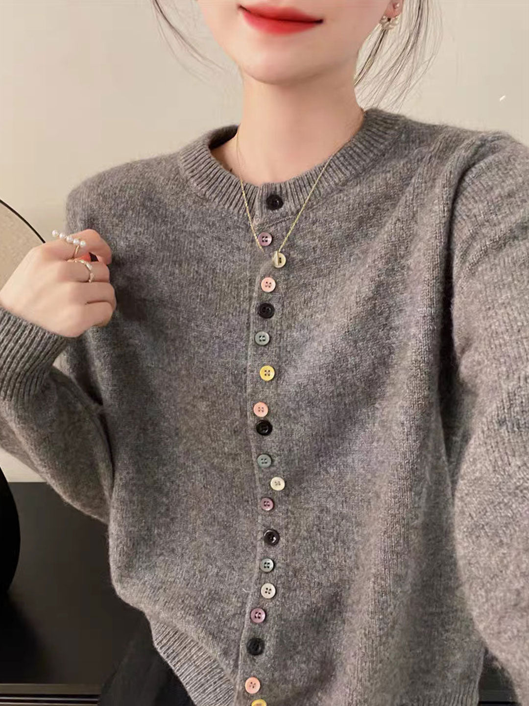 AALIYAH™ | Cardigan en Maille Élégant Boutonné