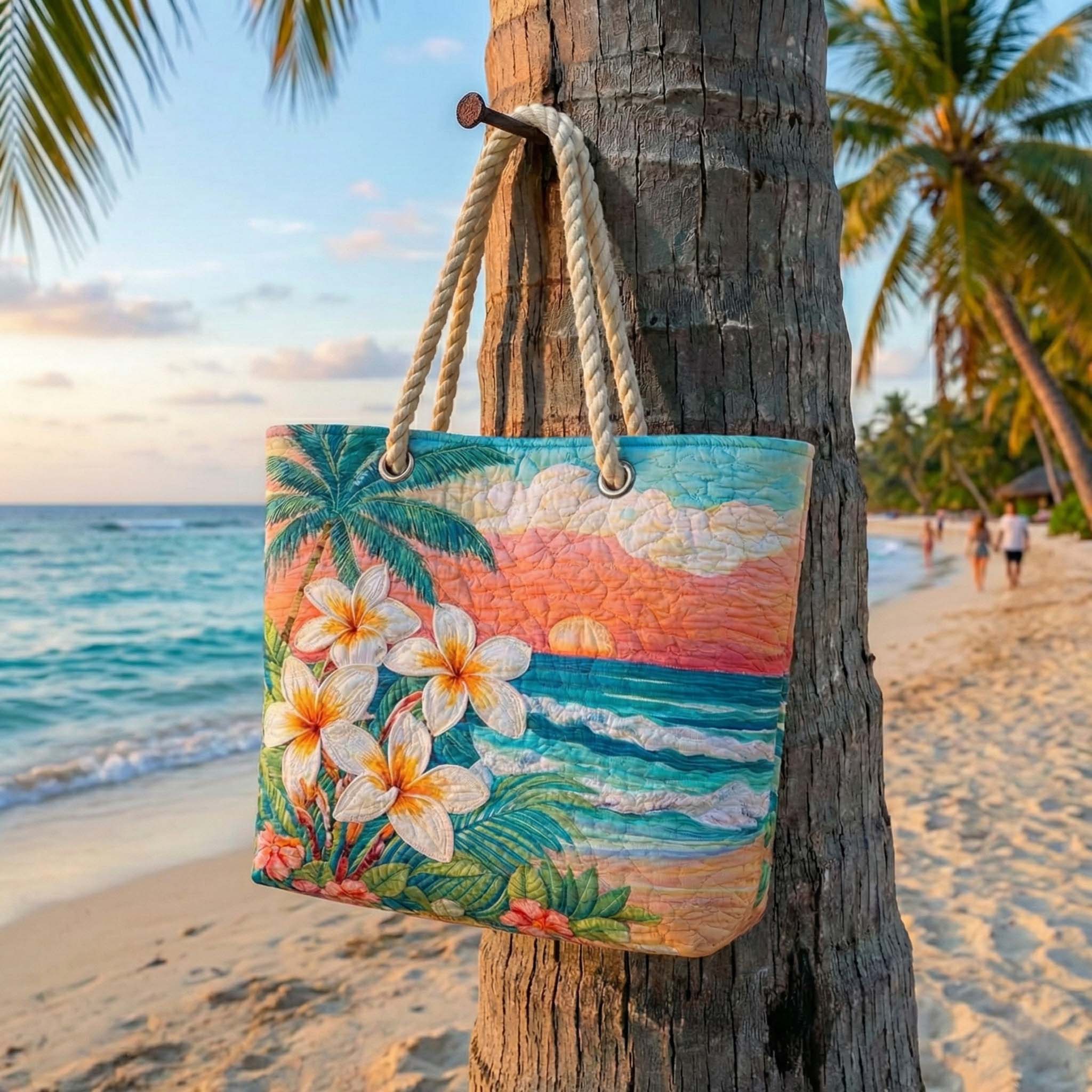 Sac de Plage Matelassé Vibe Tropical