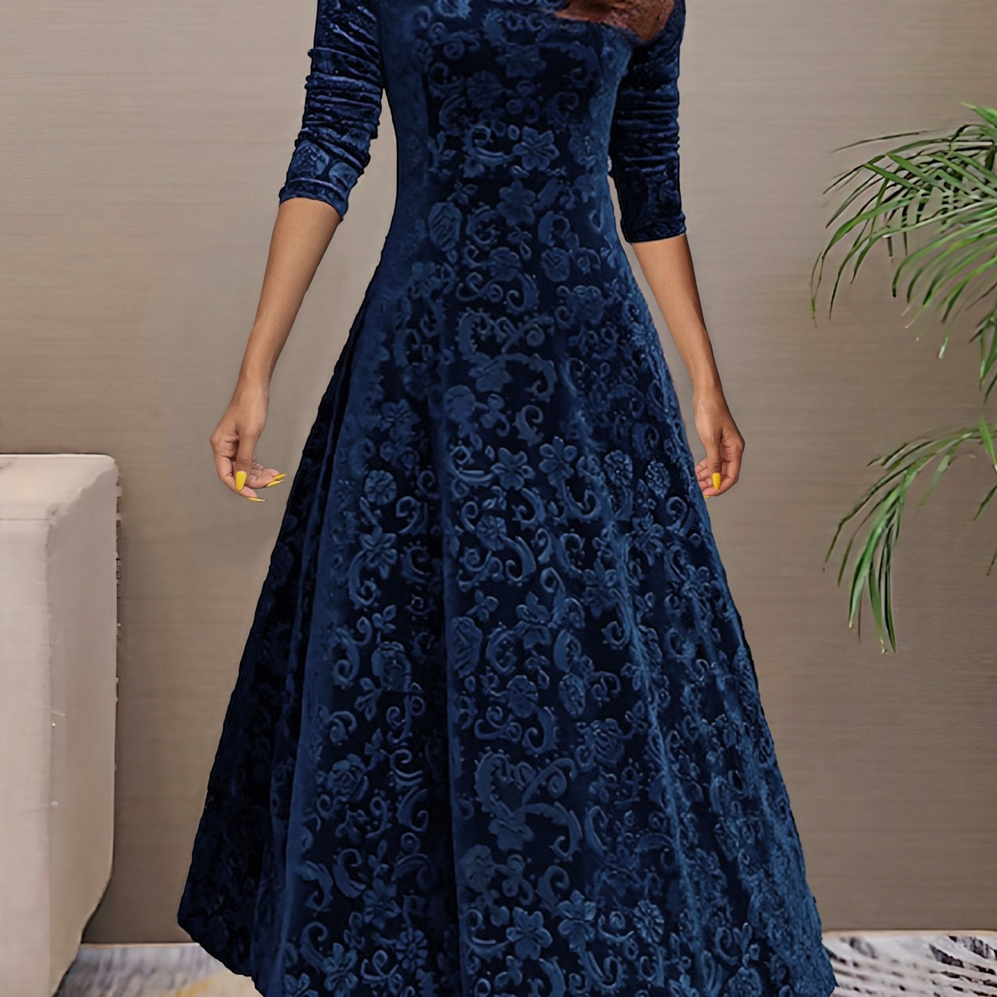 Denise | Robe Élégante en Velours