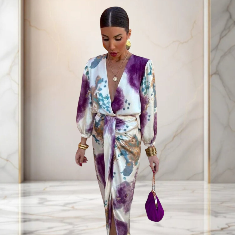 Valeria | Elegant Dress with Waist Knot