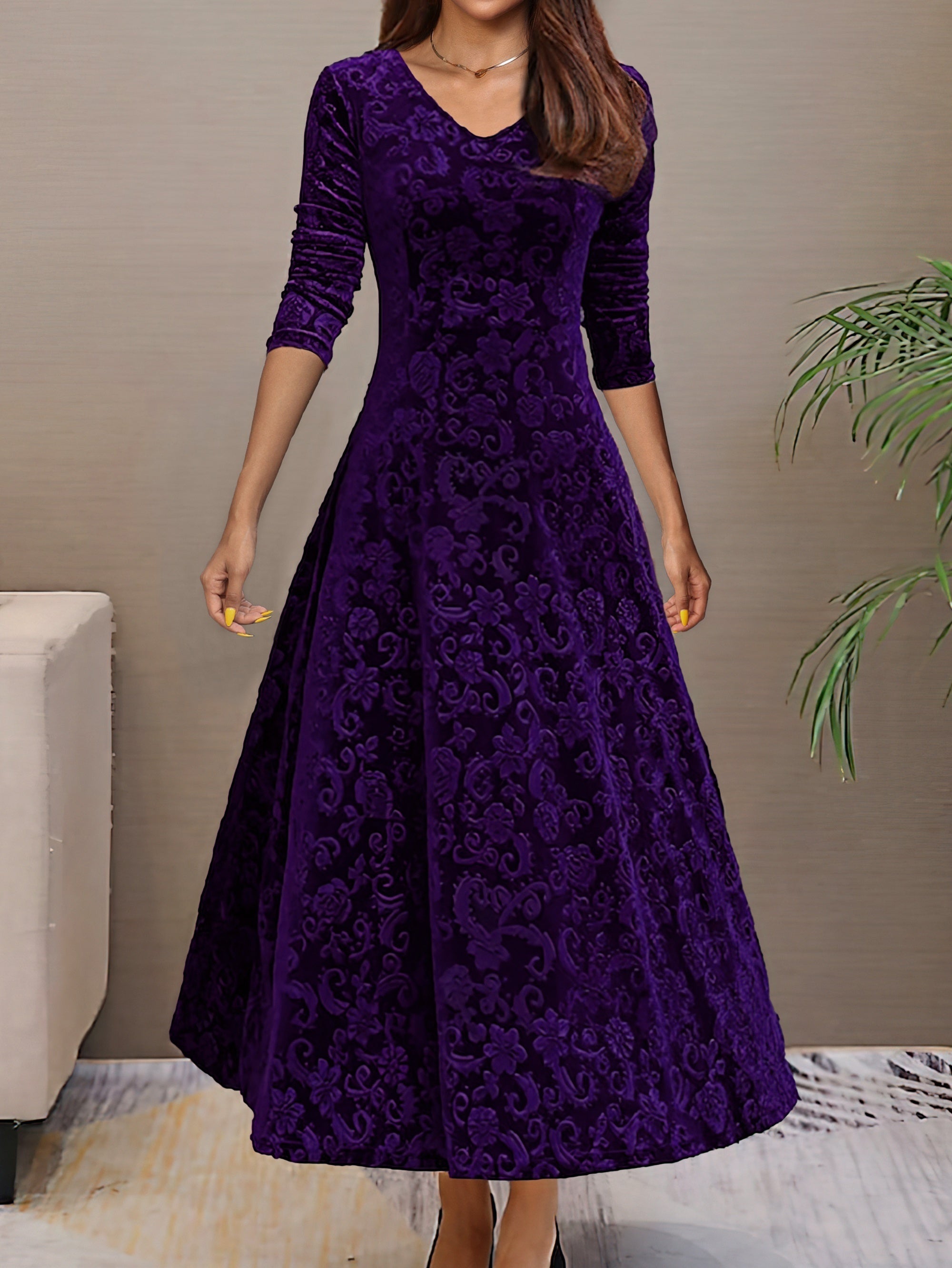 Denise | Robe Élégante en Velours