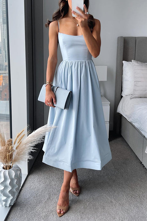 Marina | Midi Dress with Thin Straps