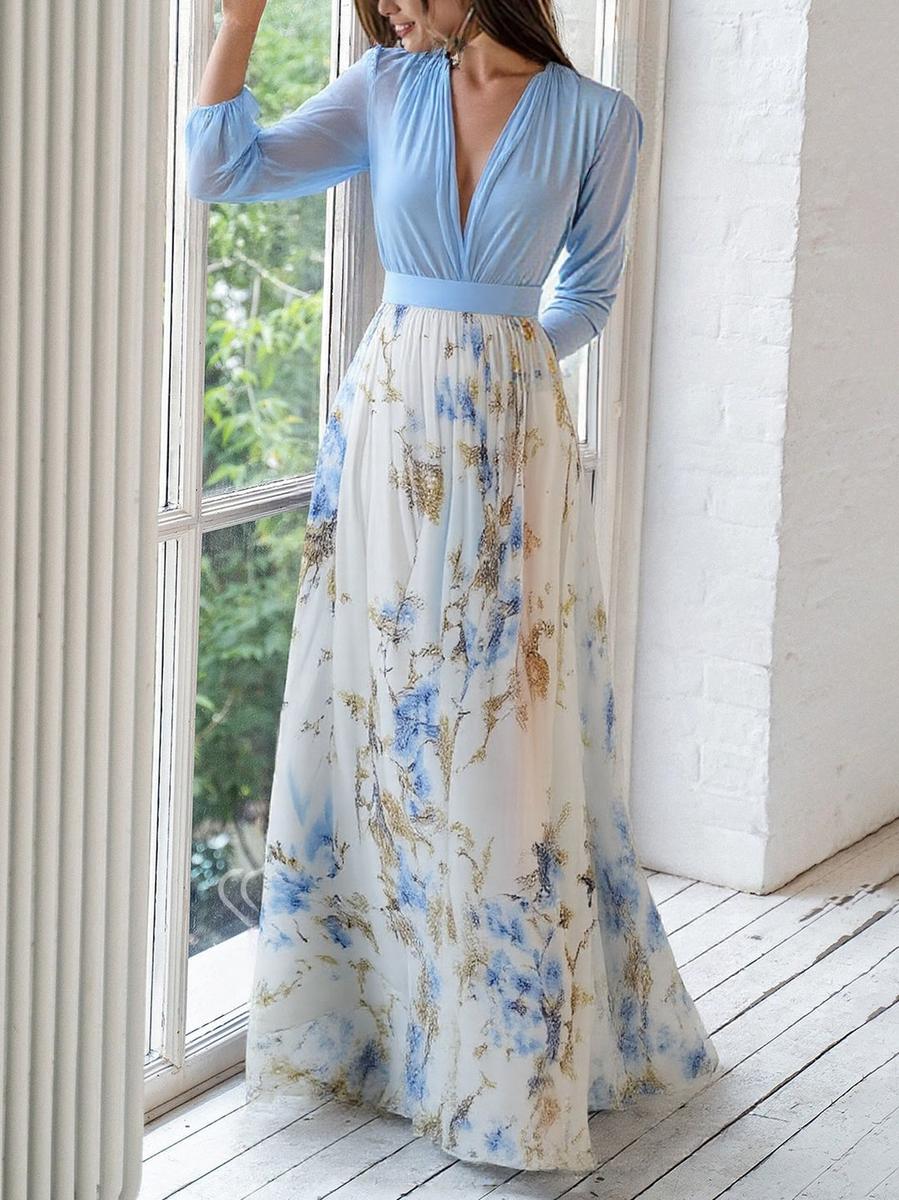 Abigail™ - Robe Maxi avec Imprimé Floral Éclatant