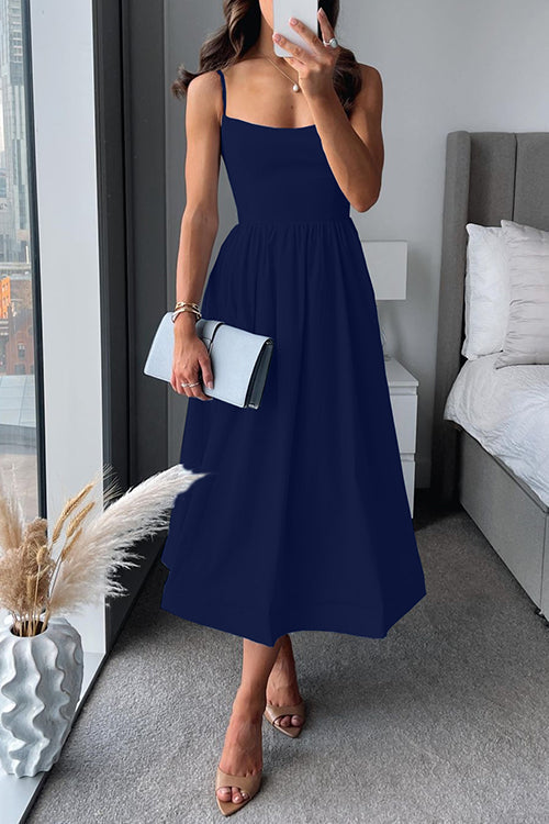 Marina | Midi Dress with Thin Straps