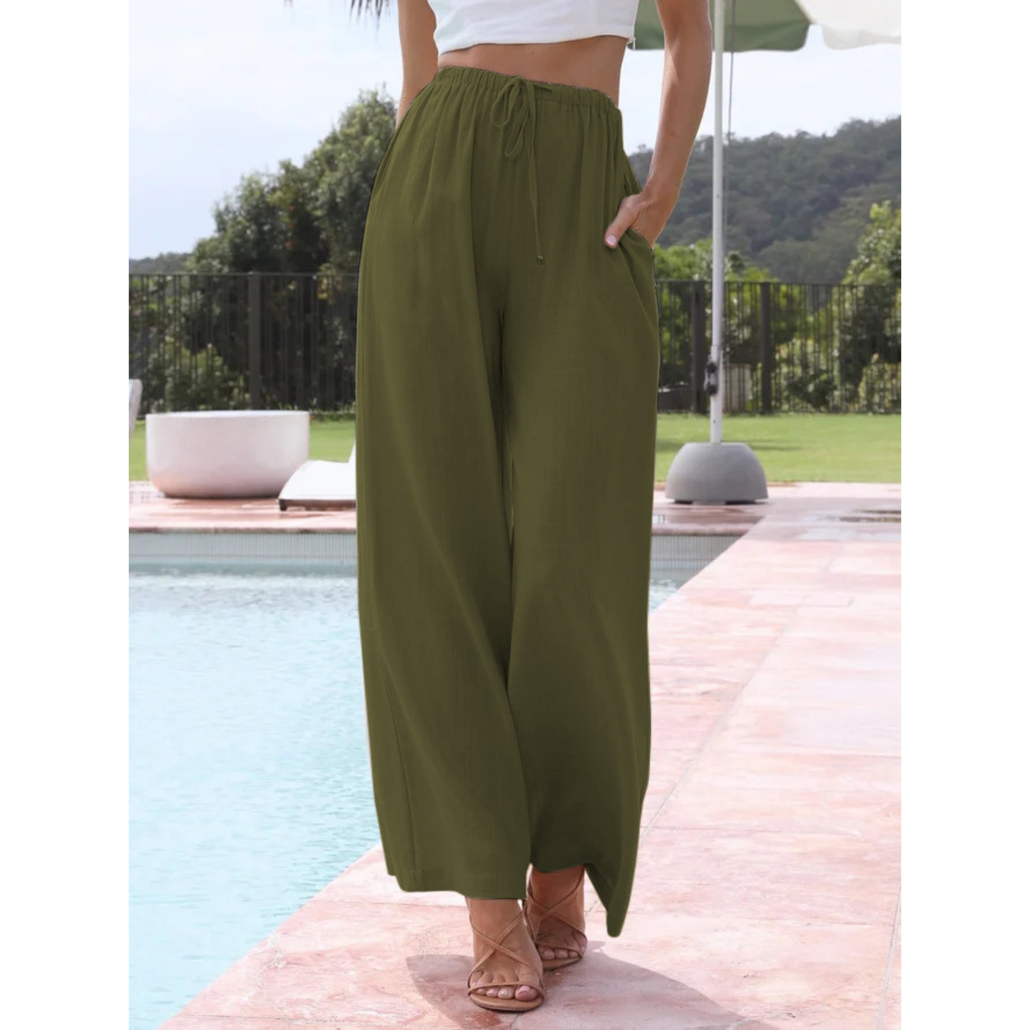 VIRENA™ – Pantalon d'été large léger et décontracté